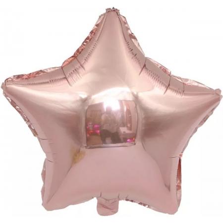 Folieballon ster| rosé | 18 inch | 45 cm | DM-products